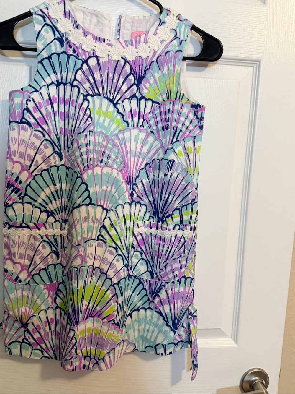 Lilly Pulitzer Girls size 8 Shell-Print A-Line Dress in Pastel Multi